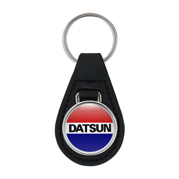 Datsun Leather Keychain White Multicolor Design
