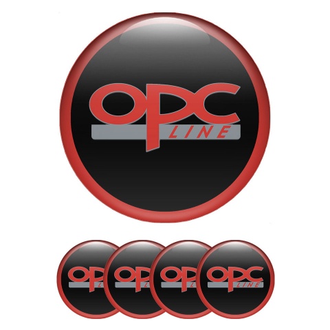 Opel OPC Emblems for Wheel Hub Caps Red Edition