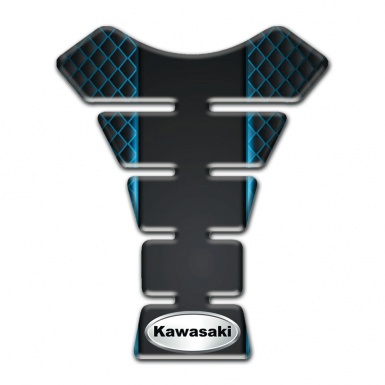 Kawasaki Tank Pad Motorbike Neon Mesh Style Oval Logo 