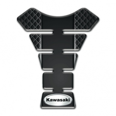 Kawasaki Tank Protector dark Mesh Design Oval Logo Style 