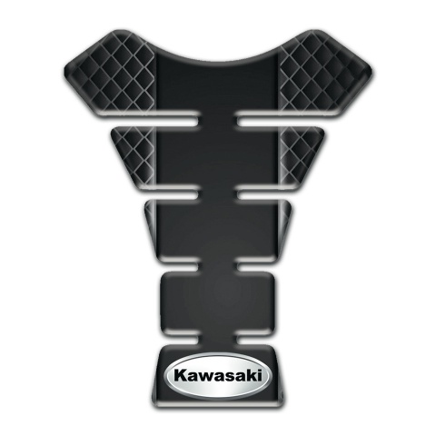 Kawasaki Tank Protector dark Mesh Design Oval Logo Style 