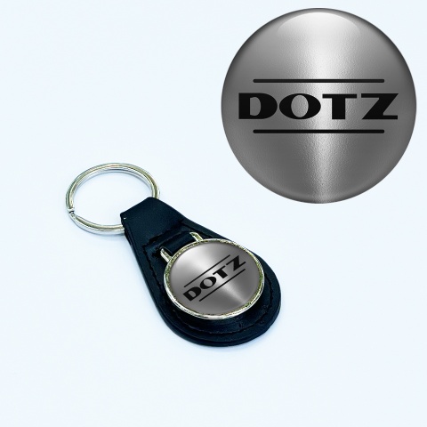 DOTZ Keychain Leather Silver Metallic Edition