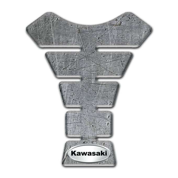Kawasaki Tank Pad Motorbike Stone Effect Base Oval Logo Style 