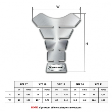 Kawasaki Tank Protector Silver Edition Oval Logo Style 