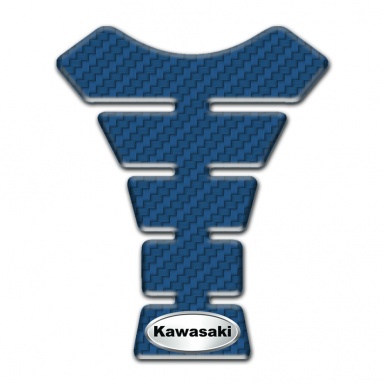 Kawasaki Tank Guard Pads Navy Blue Carbon Edition 