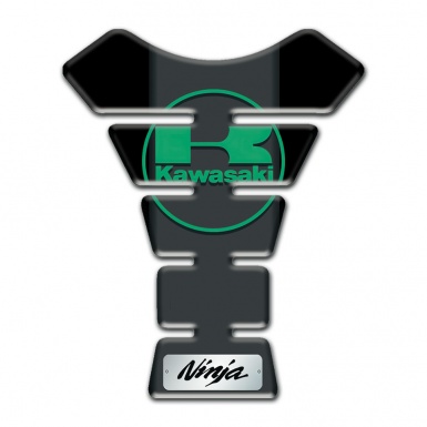 Kawasaki Tank Protector Black Base Green Logo Ninja Style 