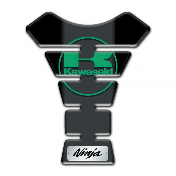 Kawasaki Tank Protector Black Base Green Logo Ninja Style 
