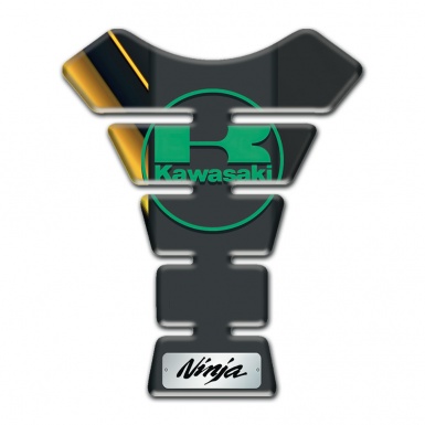 Kawasaki Tank Protector Yellow Line Motif Green Logo Style Ninja Edition 