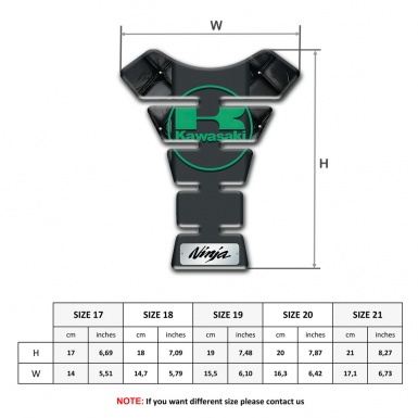 Kawasaki Tank Fuse Black Leather design Green Logo 