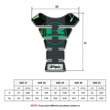 Kawasaki Tank Pad Motorbike green Diamond effect Base Ninja edition 