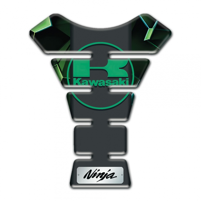 Kawasaki Tank Pad Motorbike green Diamond effect Base Ninja edition 