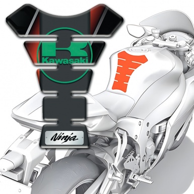 Kawasaki Tank Protector Stylish Version Green logo 