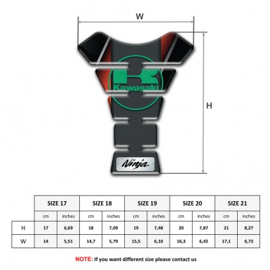Kawasaki Tank Protector Stylish Version Green logo 