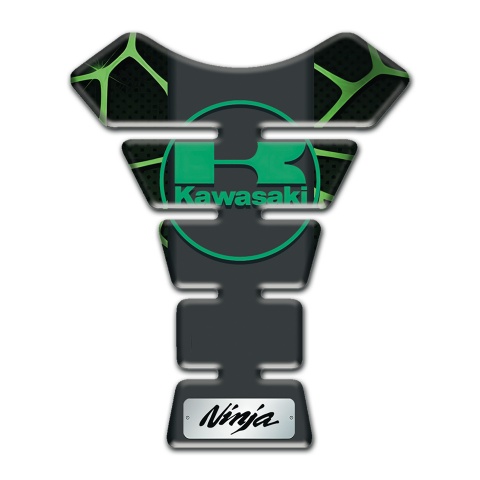 Kawasaki Tank Pad Protector Black Base with Green Lines Ninja Edition 