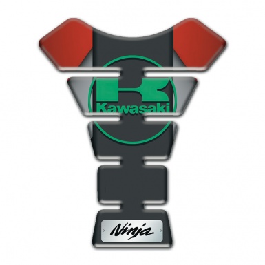 Kawasaki Tank Pad Motorbike Gray Reed Base with Graphite Central panel 