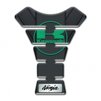 Kawasaki Tank Protector dark Base details Green Logo 