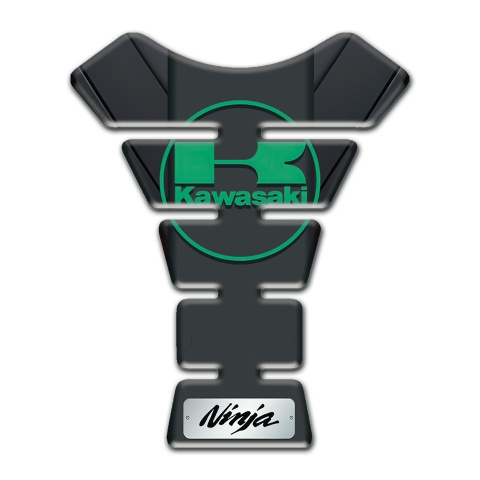 Kawasaki Tank Protector dark Base details Green Logo 