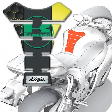 Kawasaki Tank Guard Pads Unique Design Ninja Style 