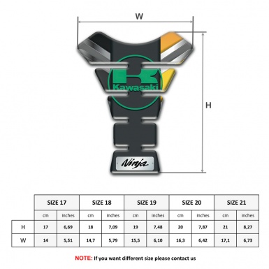 Kawasaki Tank Pad Motorbike Colorful background Green logo 