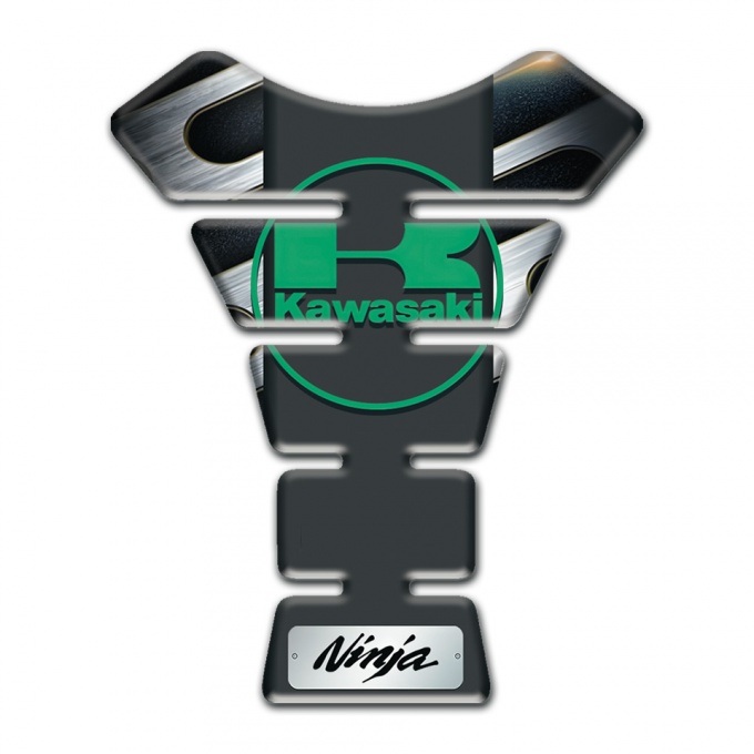 Kawasaki Tank Pad Motorbike Metal effect decoration Design 