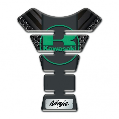 Kawasaki  Tank Protector Stylish dark Design Green Logo 