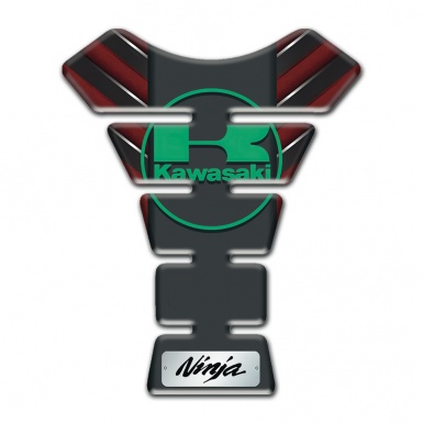 Kawasaki Tank Pad Protector Red Base with Nikel Details Design 