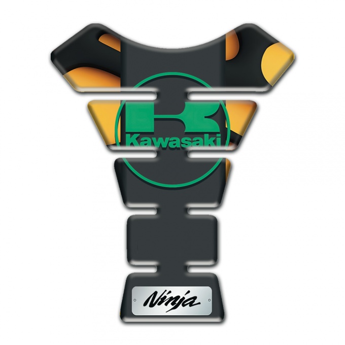 Kawasaki Tank Pad Motorbike Yellow Black Print Ninja edition 