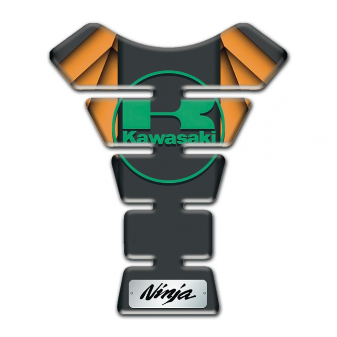 Kawasaki Tank Guard Pads Orange Parts Design Ninja Version 