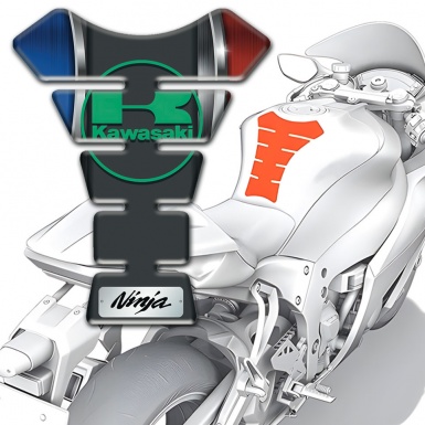 Kawasaki Tank Protector Motorcycle Silicone Sticker Ninja Edition  