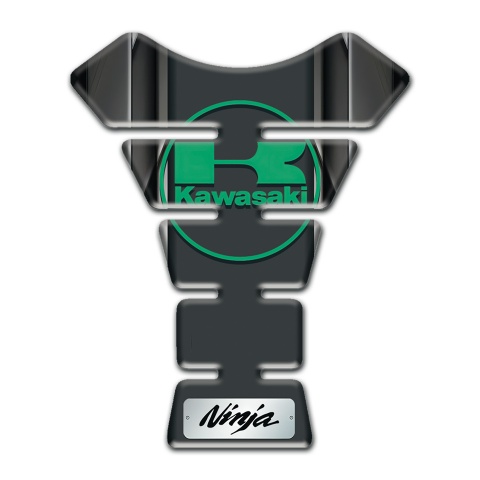 Kawasaki Tank Pad Motorbike 3D Base Effect Green Logo Style 