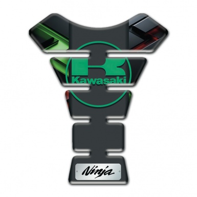 Kawasaki Tank Pad Motorbike Unique Background Design Green Logo Style 