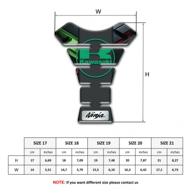 Kawasaki Tank Pad Motorbike Unique Background Design Green Logo Style 