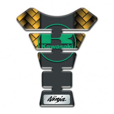 Kawasaki Tank Pad Protector Yellow Mixed Parts Design 