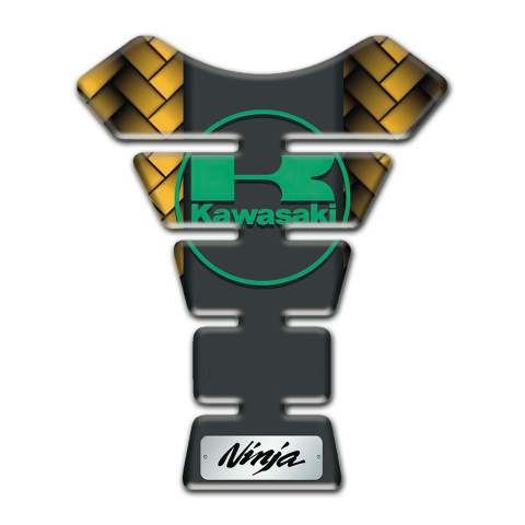 Kawasaki Tank Pad Protector Yellow Mixed Parts Design 