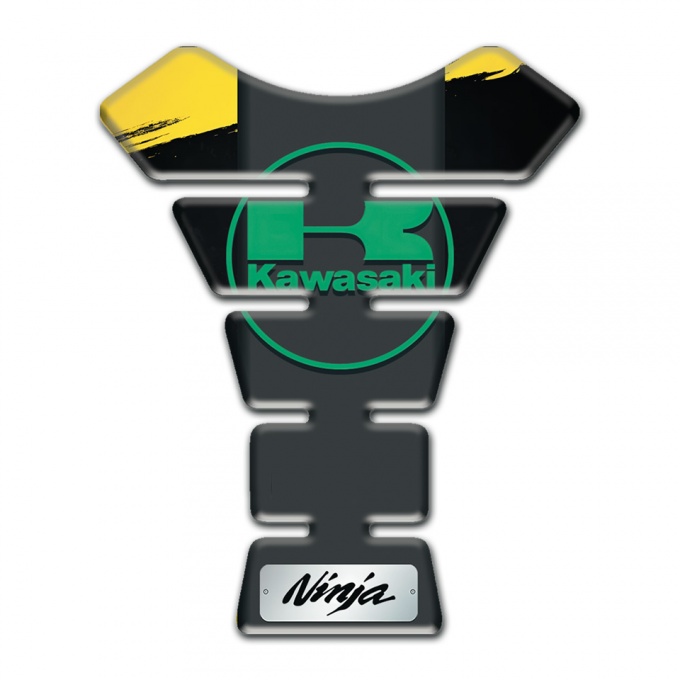 Kawasaki Tank Fuse Yellow Black Painting Base Green Logo Edition 