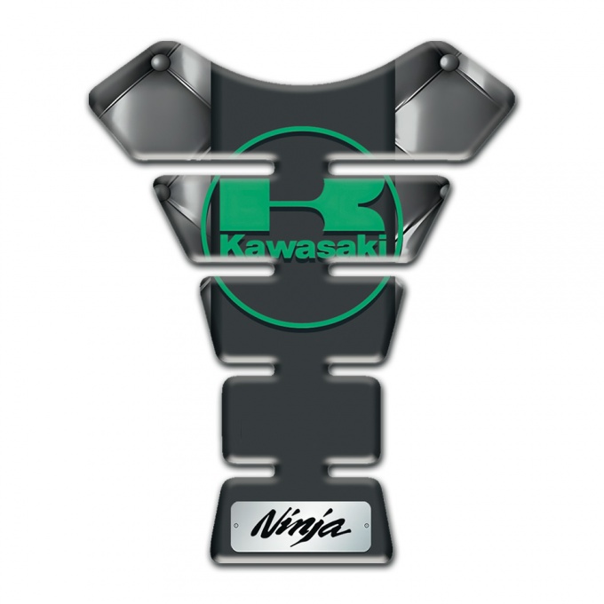 Kawasaki Tank Pad Motorbike Gray Leather effect Ninja Edition 