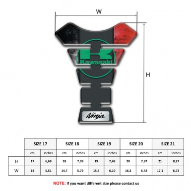 Kawasaki  Tank Protector Mixed Colors Background Ninja Model 