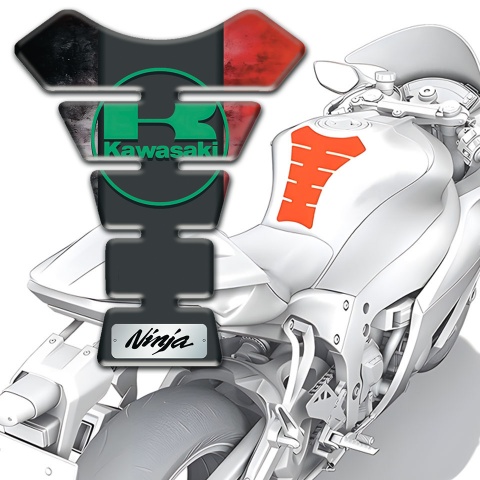 Kawasaki  Tank Protector Mixed Colors Background Ninja Model 