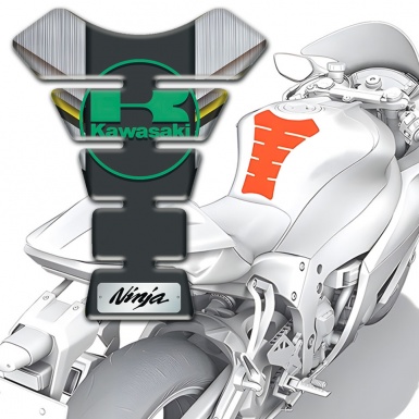 Kawasaki Tank Guard Pads Silicone Sticker Ninja Variant 
