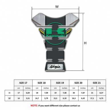 Kawasaki Tank Guard Pads Silicone Sticker Ninja Variant 