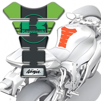 Kawasaki Tank Pad Protector Green Black Base Ninja Version 