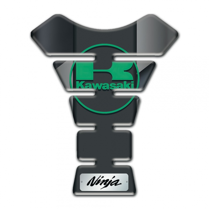 Kawasaki Tank Protector Gray Diagonal Tape Design 