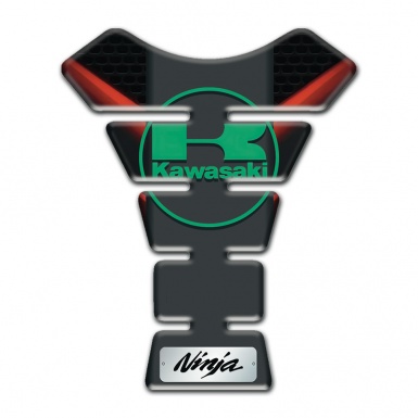 Kawasaki Tank Protector Red Lights base Green Logo 