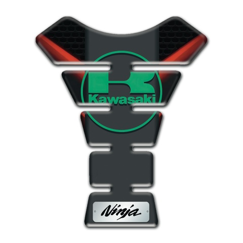 Kawasaki Tank Protector Red Lights base Green Logo 