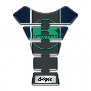 Kawasaki  Tank Guard Pads Blue Base Ninja Style 