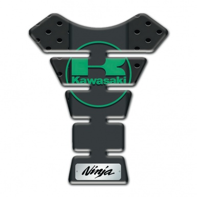 Kawasaki Tank Pad Protector Perforated Base Green logo 