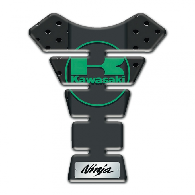 Kawasaki Tank Pad Protector Perforated Base Green logo 