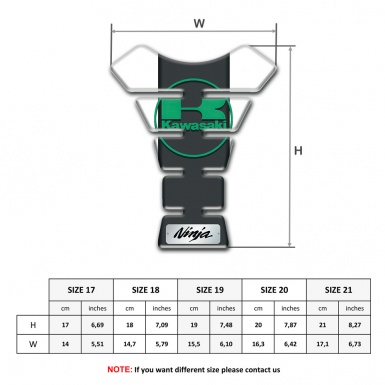 Kawasaki Tank Fuse White Base with Black central panel 