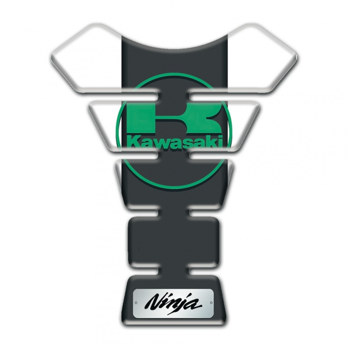 Kawasaki Tank Fuse White Base with Black central panel 