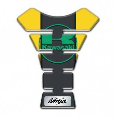 Kawasaki Tank Guard Pads Yelleo Base Green Logo Style 
